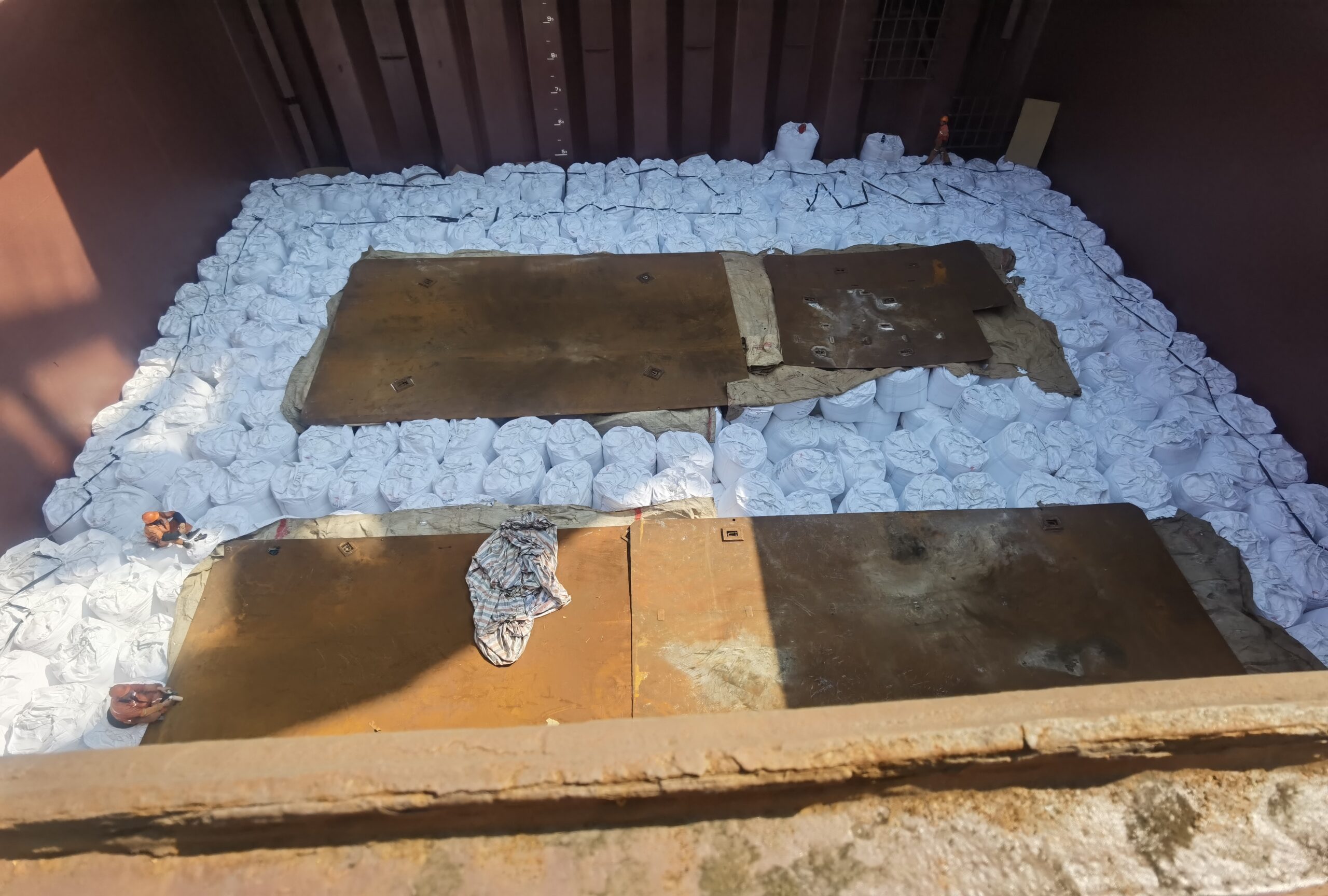 full and organized soda ash light in cabin